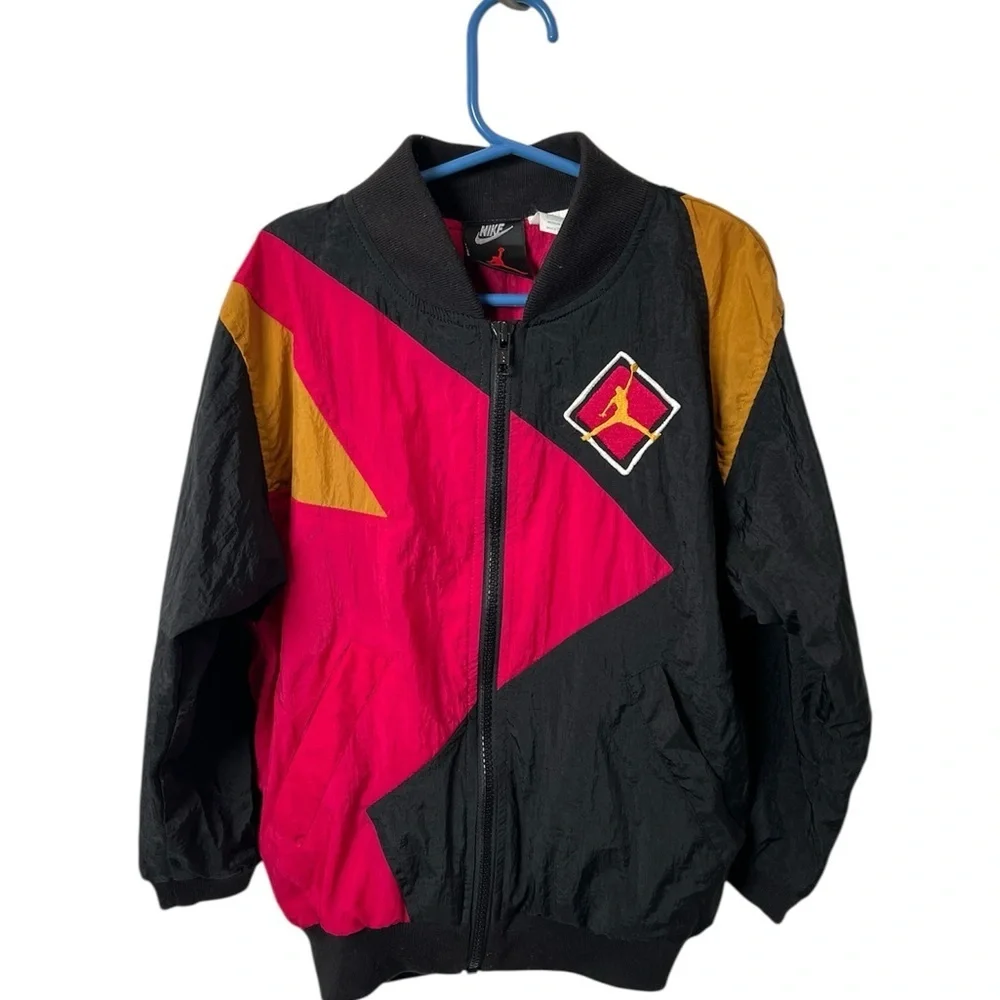 Vintage 1992 Nike Michael Air Jordan Jumpman Windbreaker Jacket Medium Kids 5-6 - Picture 2 of 8